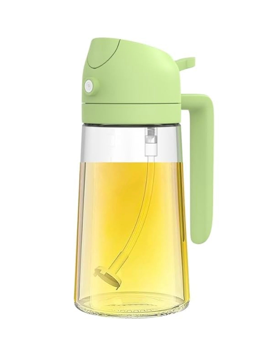 2-in-1 Oil Dispenser with Brush | Leak-Proof Glass Oil Bottle for Kitchen | Oil & Vinegar Dispenser with Silicone Basting Brush for Cooking, Grilling, and Baking