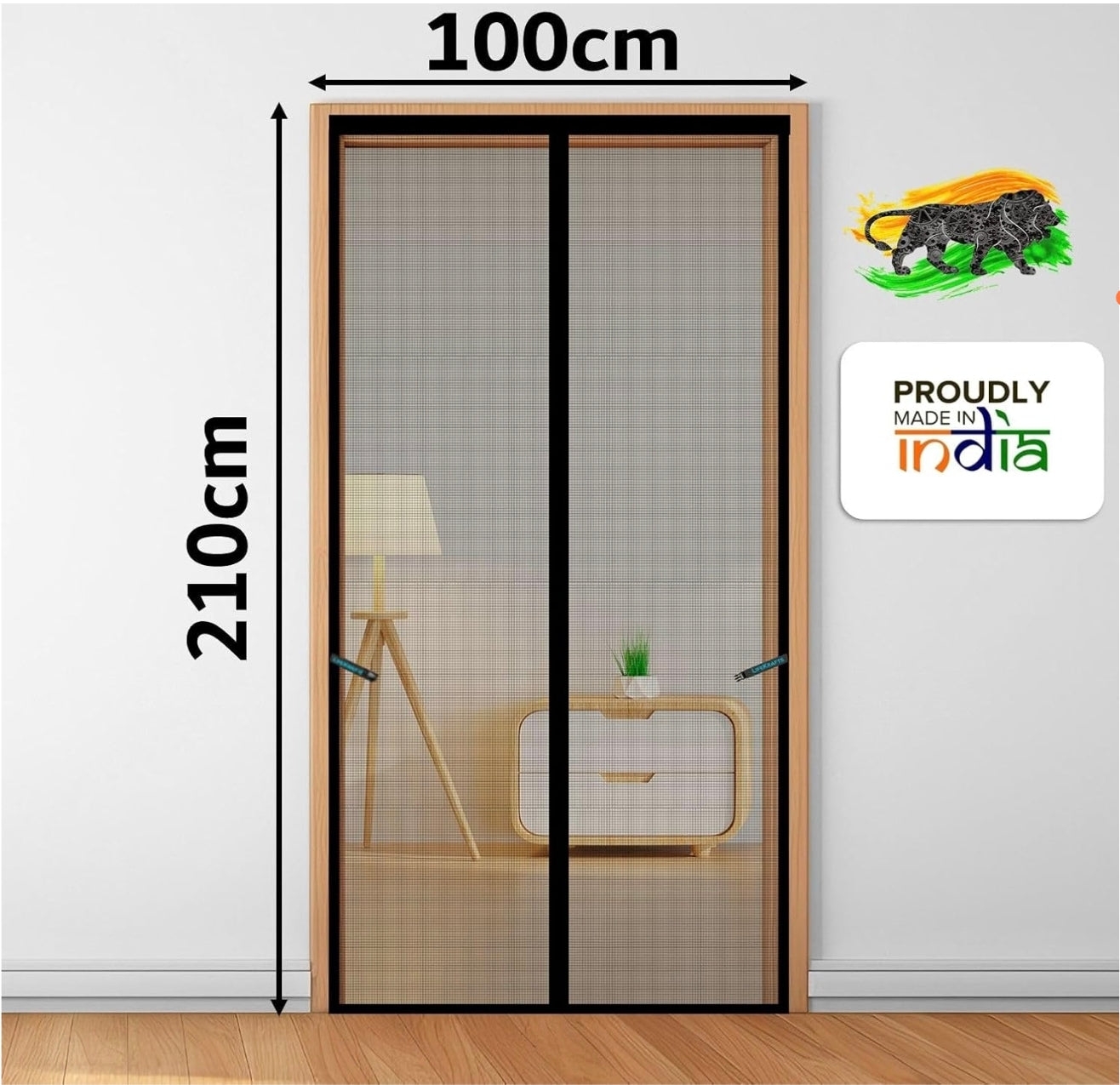 Mosquito Door Net – Premium Magnetic Mesh Screen for Doorways, Hands-Free Closure with Strong Velcro and Magnets – Easy to Install Insect Protection for Home, Bedroom, Balcony, or Office – Washable & Durable