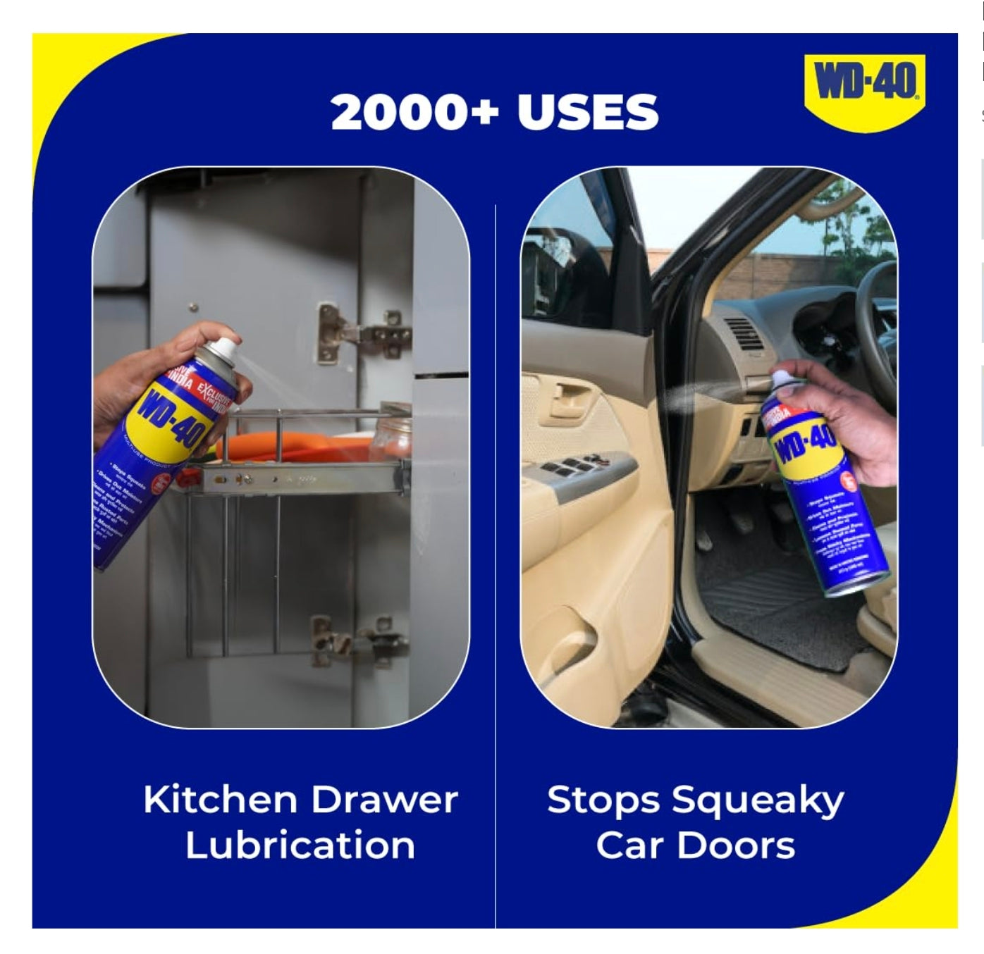 WD-40 Multi-Use Product – Multipurpose Spray for Rust Removal, Lubrication & Cleaning | Protects Metal from Corrosion, Loosens Stuck Parts & Stops Squeaks – 420ml