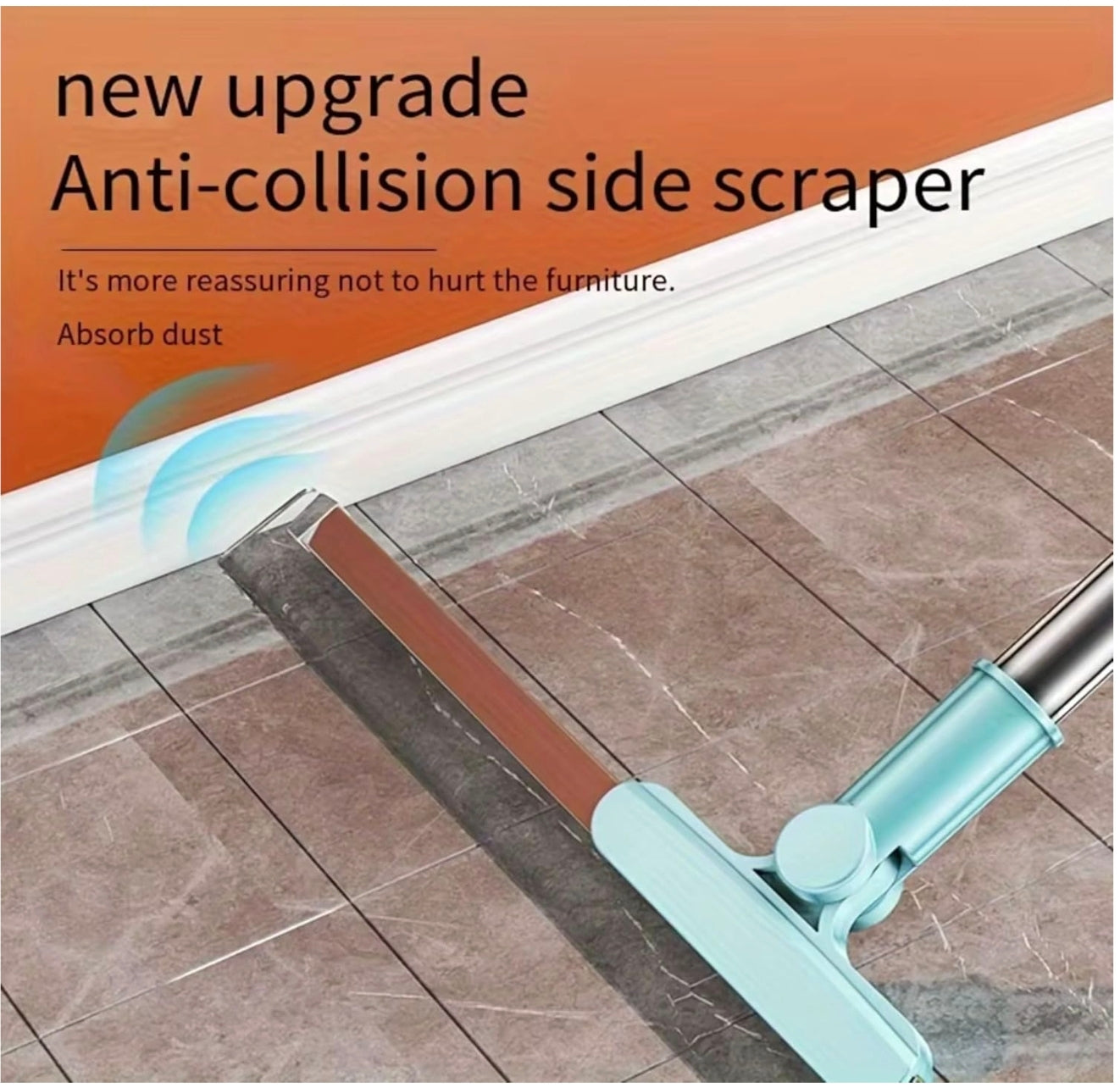 Multifunctional Magic Broom | 2-in-1 Silicone Floor Wiper & Sweeper | Adjustable Handle, Washable & Scratch-Free | Ideal for Wet and Dry Cleaning of Tiles, Marble, Glass, and Hardwood Floors