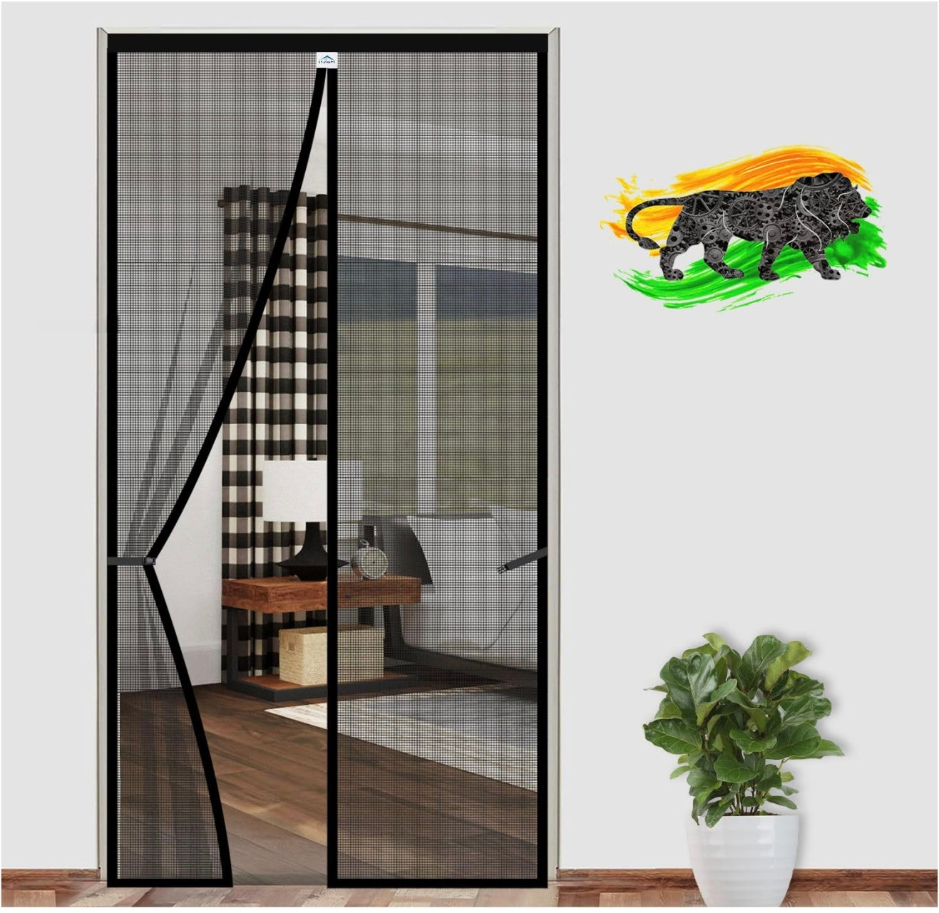 Mosquito Door Net – Premium Magnetic Mesh Screen for Doorways, Hands-Free Closure with Strong Velcro and Magnets – Easy to Install Insect Protection for Home, Bedroom, Balcony, or Office – Washable & Durable