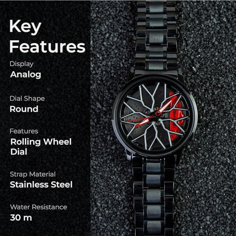 Stereoscopic Car Wheel Watch
