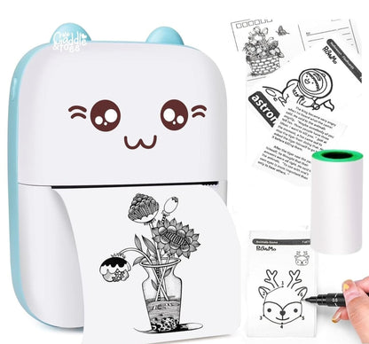 Mini Portable Bluetooth Pocket Printer | Wireless Thermal Printer for Photos, Notes, Labels | Compatible with Android & iOS | Inkless Mobile Printing for Office, School & Home Use