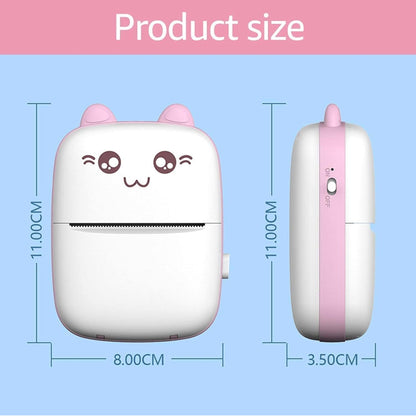 Mini Portable Bluetooth Pocket Printer | Wireless Thermal Printer for Photos, Notes, Labels | Compatible with Android & iOS | Inkless Mobile Printing for Office, School & Home Use