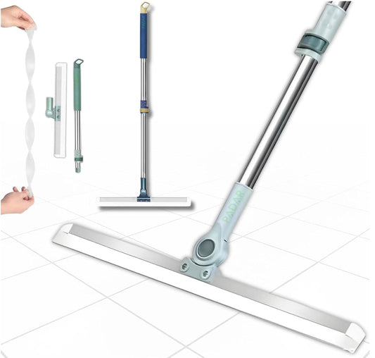 Multifunctional Magic Broom | 2-in-1 Silicone Floor Wiper & Sweeper | Adjustable Handle, Washable & Scratch-Free | Ideal for Wet and Dry Cleaning of Tiles, Marble, Glass, and Hardwood Floors