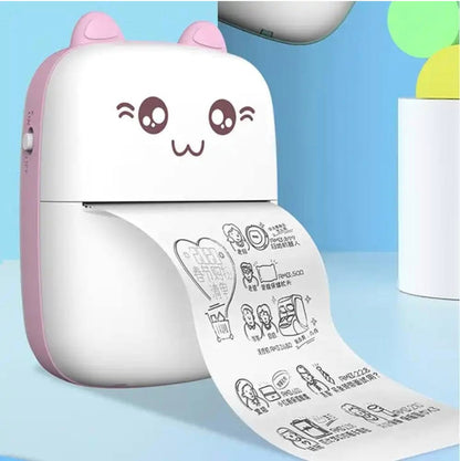 Mini Portable Bluetooth Pocket Printer | Wireless Thermal Printer for Photos, Notes, Labels | Compatible with Android & iOS | Inkless Mobile Printing for Office, School & Home Use