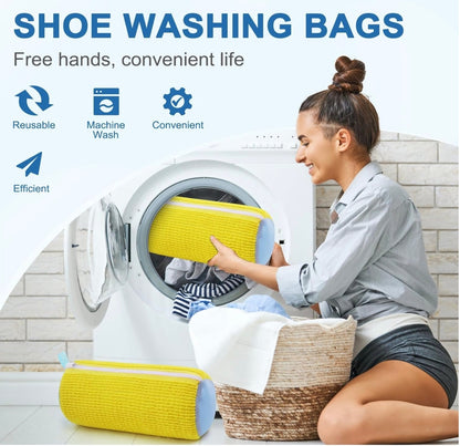 Premium Shoe Washing Bag for Laundry – Durable Mesh Sneaker Wash Bag with Zipper, Protects Shoes in Washing Machine, Reusable Shoe Laundry Bag for All Shoe Types