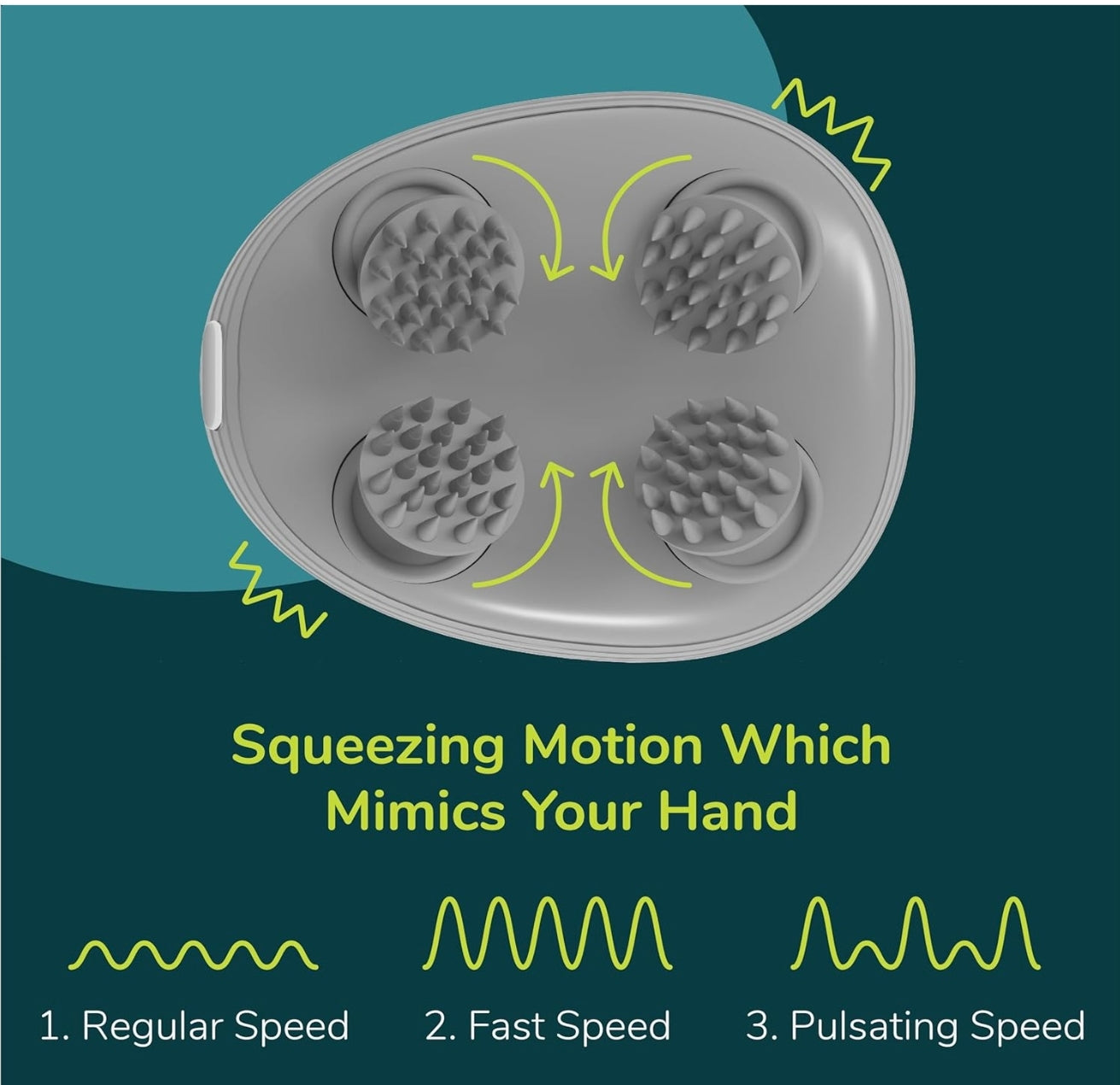 HealMassager Electric Scalp Massager for Hair Growth & Stress Relief – Rechargeable Handheld Head Massager with 4 Massage Nodes, Waterproof Design for Wet & Dry Use