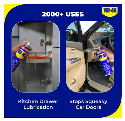 WD-40 Multi-Use Product – Multipurpose Spray for Rust Removal, Lubrication & Cleaning | Protects Metal from Corrosion, Loosens Stuck Parts & Stops Squeaks – 420ml